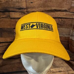 West Virginia Mountaineers Hat Yellow Blue Adjustable Strap Cap NCAA Football